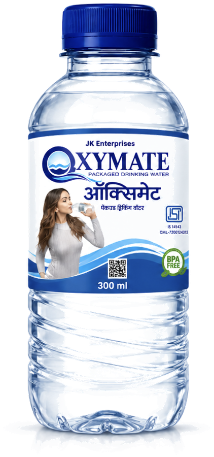 Oxymate 200 ml packaged drinking water bottle