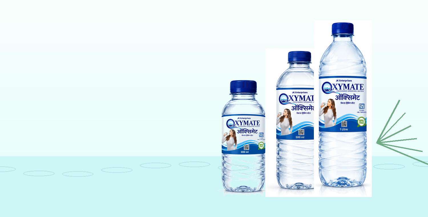 Oxymate packaged drinking water bottle family